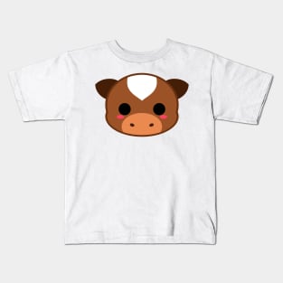 Cute Brown Cow Kids T-Shirt